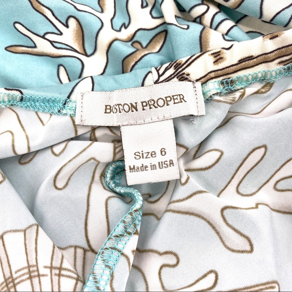 Boston Proper coral reef printed halter maxi dress - Picture 4 of 14